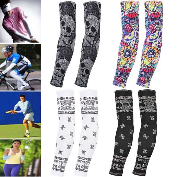 men women new 1 pair cooling arm sleeves arm warmers summer cover uv sun protection outdoor sports unisex, Blue;gray
men women new 1 pair cooling arm sleeves arm warmers summer cover uv sun protection outdoor sports unisex, Blue;gray