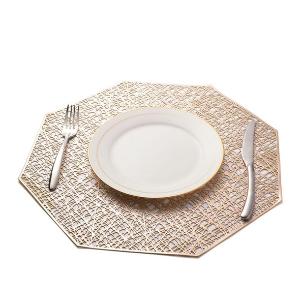 1/6pcs pvc placemats octagonal hollow waterproof stylish placemat for kitchen dining table bowl mats potholders
1/6pcs pvc placemats octagonal hollow waterproof stylish placemat for kitchen dining table bowl mats potholders