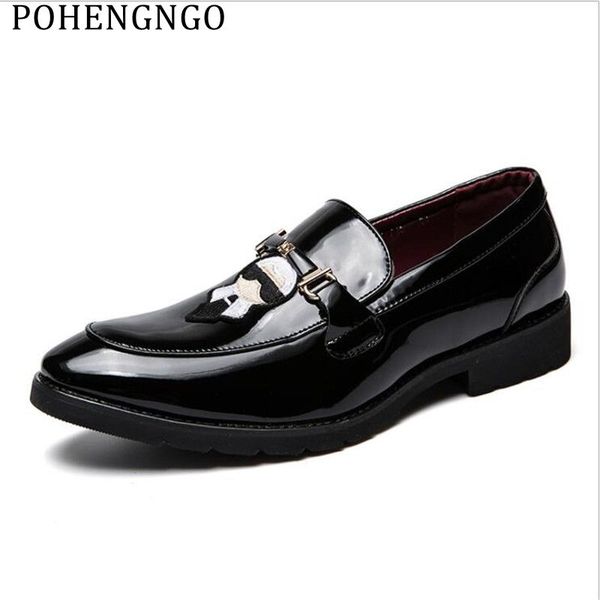 2019 new black patent leather men loafers with white luxurious embroidery fashion party casual formal wedding men's dress shoes
2019 new black patent leather men loafers with white luxurious embroidery fashion party casual formal wedding men's dress shoes