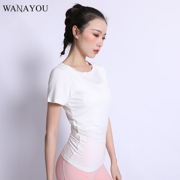 wanayou quick-drying yoga shirts women short-sleeved sports t-shirt elastic tight fitness running gym workout shirt yoga, White;red 
wanayou quick-drying yoga shirts women short-sleeved sports t-shirt elastic tight fitness running gym workout shirt yoga, White;red