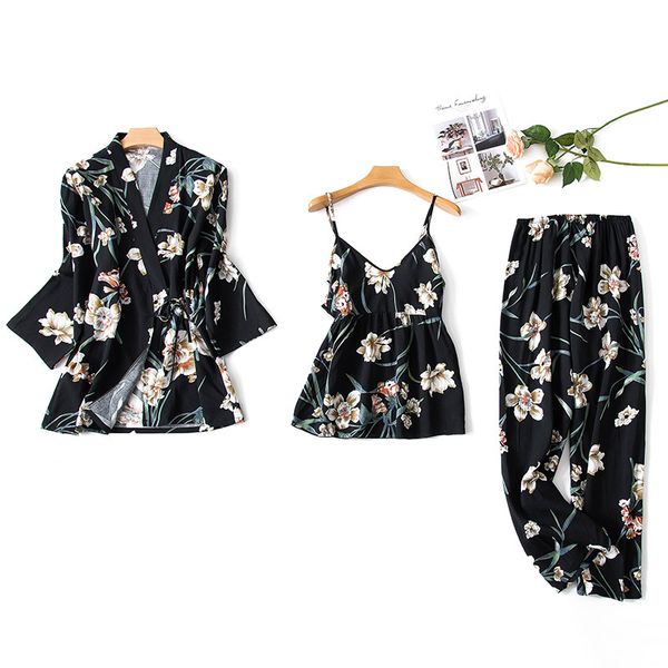 cearpion women pajama bathrobe set lovely sleepwear night gown casual daily floral print nightwear femme 3pcs robe&shirt&pants, Blue;gray
cearpion women pajama bathrobe set lovely sleepwear night gown casual daily floral print nightwear femme 3pcs robe&shirt&pants, Blue;gray