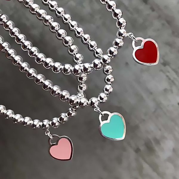 s925 sterling silver jewelry original colorful enamel heart-shape 4mm bead bracelets bangles for young women girls gift, Black
s925 sterling silver jewelry original colorful enamel heart-shape 4mm bead bracelets bangles for young women girls gift, Black
