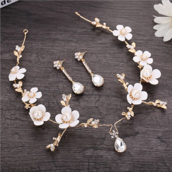 draping crystal bride hair accesories flower forehead chain hair jewelry wedding hairstyles headpiece with earring set, Golden;white
draping crystal bride hair accesories flower forehead chain hair jewelry wedding hairstyles headpiece with earring set, Golden;white