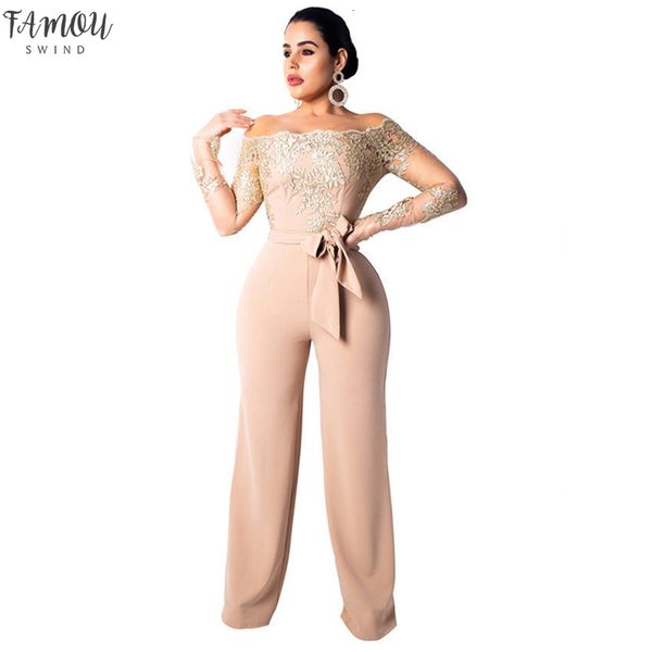 shoulder lace jumpsuits summer fashion bandage wide leg jumpsuit long sleeve elegant off bodycon female, Black;white
shoulder lace jumpsuits summer fashion bandage wide leg jumpsuit long sleeve elegant off bodycon female, Black;white
