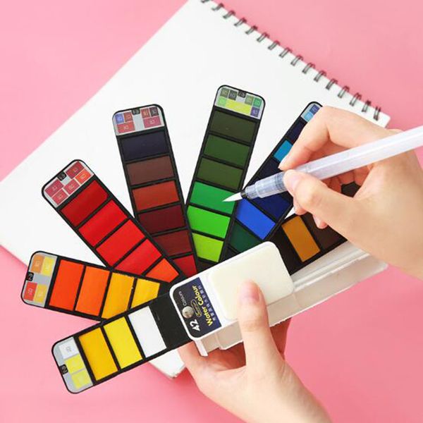 18/25/33/42 solid watercolor paint set with water brush pen foldable travel water color pigment for draw dropshipping
18/25/33/42 solid watercolor paint set with water brush pen foldable travel water color pigment for draw dropshipping