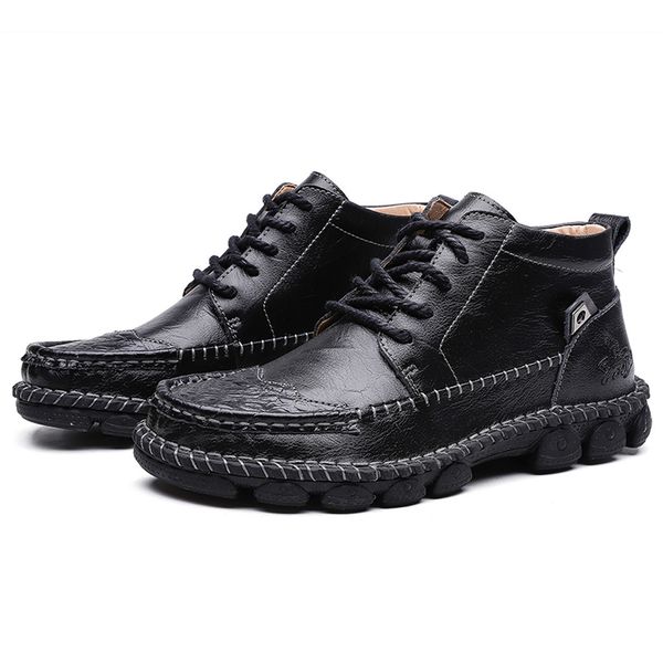 leisure men casual shoes lace up short boots thick bottom leather flat leather male solid color ankle booties zapatos de hombre, Black
leisure men casual shoes lace up short boots thick bottom leather flat leather male solid color ankle booties zapatos de hombre, Black