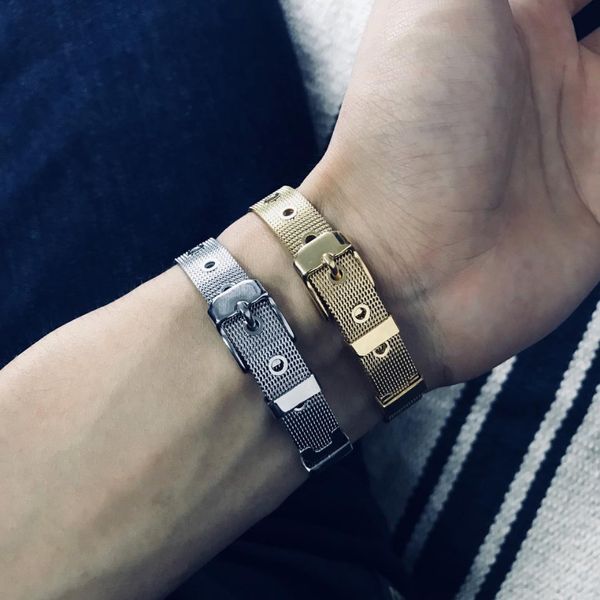 stainless steel watch band mesh belt bracelets multi-color 10mm wide titanium steel men's women's cool bracelet adjustable, Silver
stainless steel watch band mesh belt bracelets multi-color 10mm wide titanium steel men's women's cool bracelet adjustable, Silver