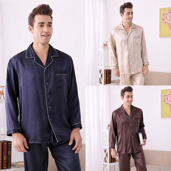 pajamas summer long sleeve clothes home two-piece suit 100% mulberry silk noble men's home clothes silk suit m8805, Blue;red
pajamas summer long sleeve clothes home two-piece suit 100% mulberry silk noble men's home clothes silk suit m8805, Blue;red