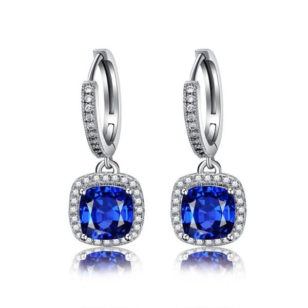 female blue zircon stone earrings cute small square hoop earrings for women 925 sterling silver wedding, Golden;silver
female blue zircon stone earrings cute small square hoop earrings for women 925 sterling silver wedding, Golden;silver