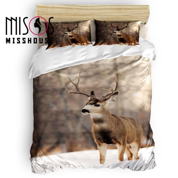 misshouse animal deer in the snow duvet cover set bed sheets comforter cover pillowcases 4pcs bedding sets
misshouse animal deer in the snow duvet cover set bed sheets comforter cover pillowcases 4pcs bedding sets