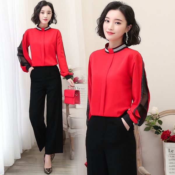2019 new arrival diamonds collar mesh sleeve women blouses elegant blouse casual femininos blusas black red color office shirts, White
2019 new arrival diamonds collar mesh sleeve women blouses elegant blouse casual femininos blusas black red color office shirts, White