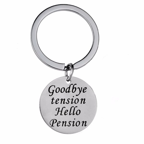 12pc/lot goodbye tension hello pension keychain retirement stainless steel keyring friends grandma grandpa gifts key chain ring, Slivery;golden
12pc/lot goodbye tension hello pension keychain retirement stainless steel keyring friends grandma grandpa gifts key chain ring, Slivery;golden