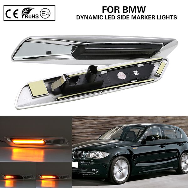 dynamic f10 style led side marker lamp turn signal light smoke lens+silver chrome finishes for e60 e61 e82 e88 e90 e91e92e93
dynamic f10 style led side marker lamp turn signal light smoke lens+silver chrome finishes for e60 e61 e82 e88 e90 e91e92e93