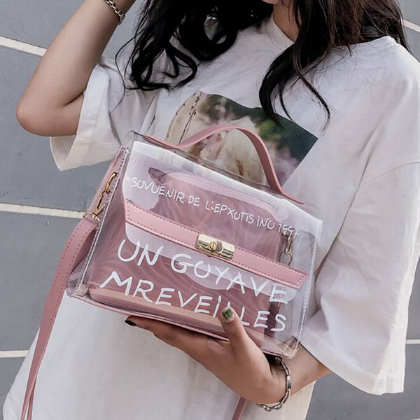 transparent jelly handbag satchel shoulder bag womens candy color tote bag purse crossbody messenger
transparent jelly handbag satchel shoulder bag womens candy color tote bag purse crossbody messenger