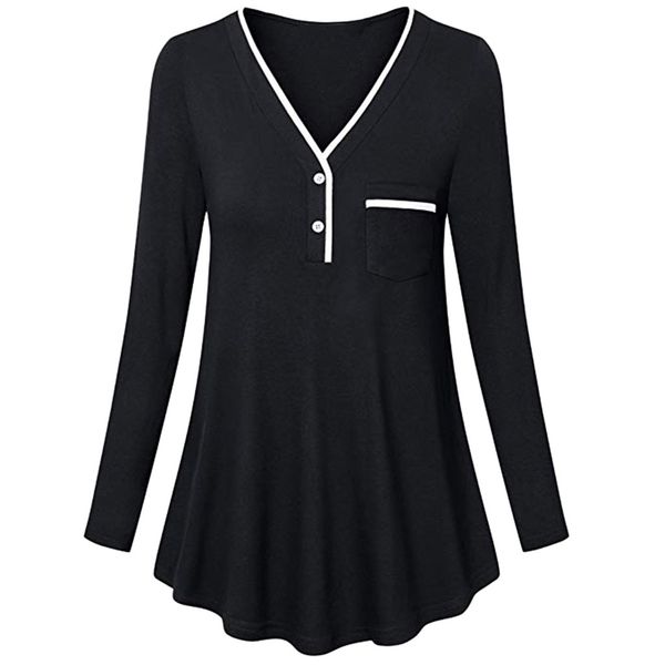 womens and blouses vintage pocket long sleeve blouse 2018 women clothes streetwear tunic ladies fashion clothing, White
womens and blouses vintage pocket long sleeve blouse 2018 women clothes streetwear tunic ladies fashion clothing, White