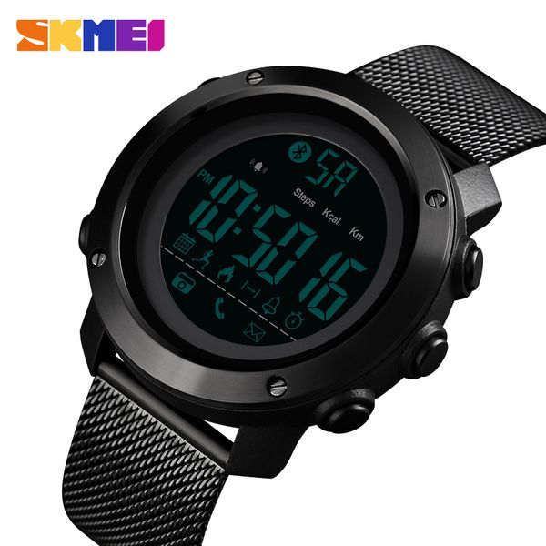 skmei sport smart watch men calories pedometer bluetooth watches milanese strap waterproof smart digital watch reloj hombre 1462, Slivery;brown
skmei sport smart watch men calories pedometer bluetooth watches milanese strap waterproof smart digital watch reloj hombre 1462, Slivery;brown