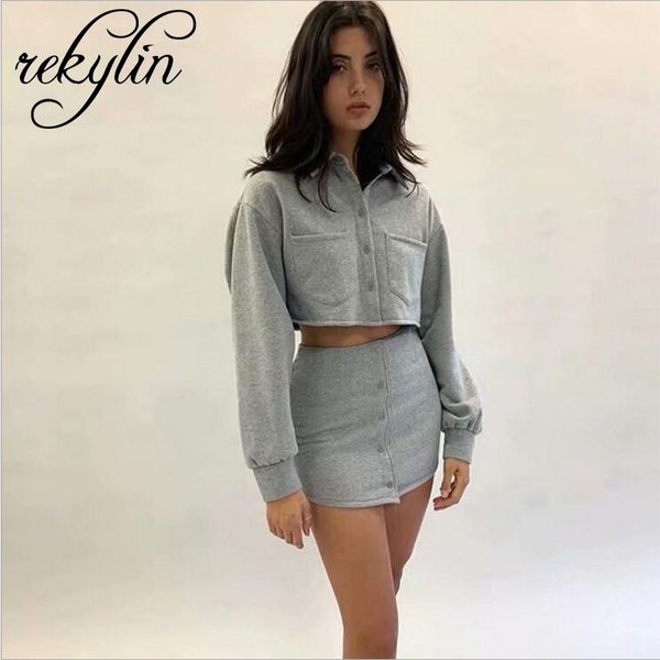 2019 fashion hoodies crop 2 two pieces skirt sets women gray button up 2019 autumn casual pockets high street, Black;brown
2019 fashion hoodies crop 2 two pieces skirt sets women gray button up 2019 autumn casual pockets high street, Black;brown