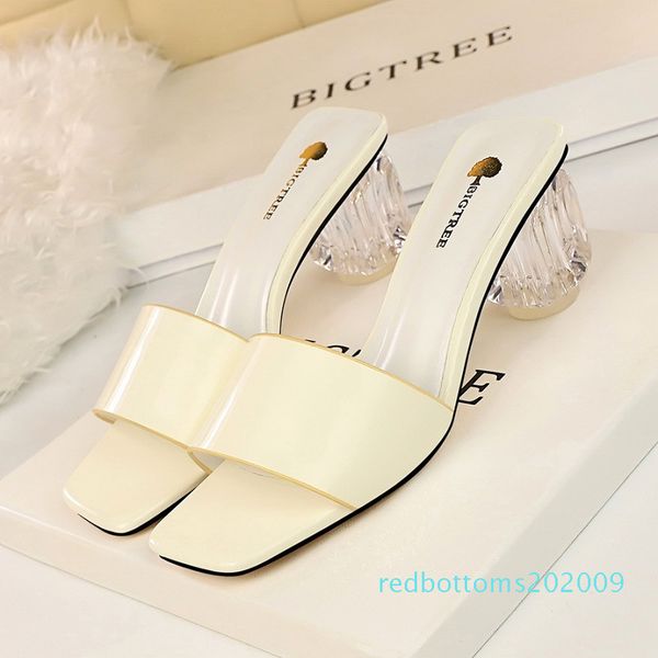 summer women high heels slippers transparent block heel sandals open toe ladies slides square toe shoes black red yellow r09
summer women high heels slippers transparent block heel sandals open toe ladies slides square toe shoes black red yellow r09