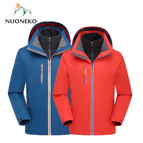nuoneko men women's winter waterproof 2 pieces windbreaker fleece thermal jacket outdoor male camping hiking skiing coat jm02, Blue;black
nuoneko men women's winter waterproof 2 pieces windbreaker fleece thermal jacket outdoor male camping hiking skiing coat jm02, Blue;black