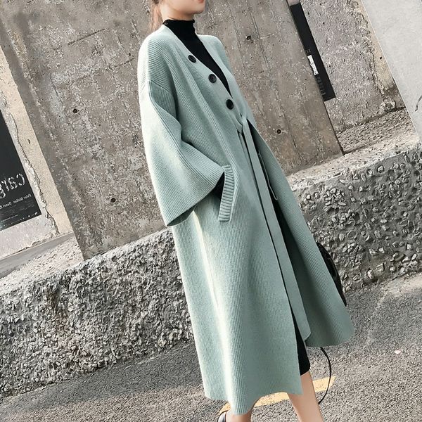 new 2019 autumn winter women jackets knitting warm korean style elegant casual long coat outerwear ladies woman coats, Black
new 2019 autumn winter women jackets knitting warm korean style elegant casual long coat outerwear ladies woman coats, Black