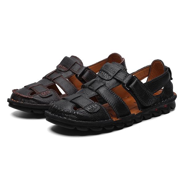 sandalias de hombre large size closed toe casual anti slip genuine leather sandalsias de playa summer casual sandals shoes men, Black
sandalias de hombre large size closed toe casual anti slip genuine leather sandalsias de playa summer casual sandals shoes men, Black
