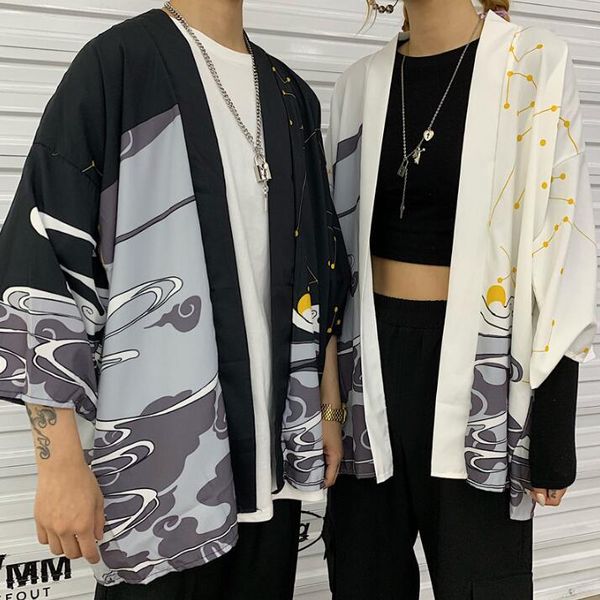 summer couple cardigan japanese styles kimono yukata woman man loose thin student outer garment, Red
summer couple cardigan japanese styles kimono yukata woman man loose thin student outer garment, Red