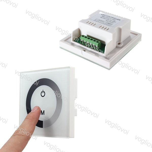 Dimmer Single Color Embedded Glass Wall Mounted Touch Switch Dc12-24v 8a 1ch Lighting Accessories For Strip Module Rigid Bar String Dhl