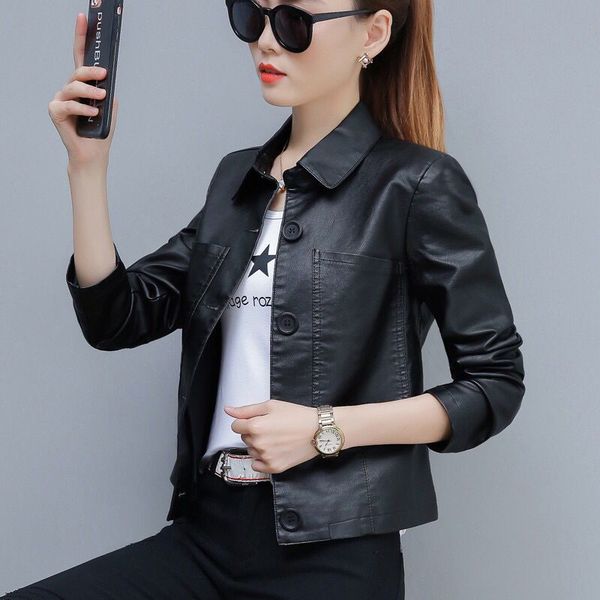 leather jacket women fashion lapel slim short motorcycle pu jacket black green caramel faux leather jackets 2019
leather jacket women fashion lapel slim short motorcycle pu jacket black green caramel faux leather jackets 2019