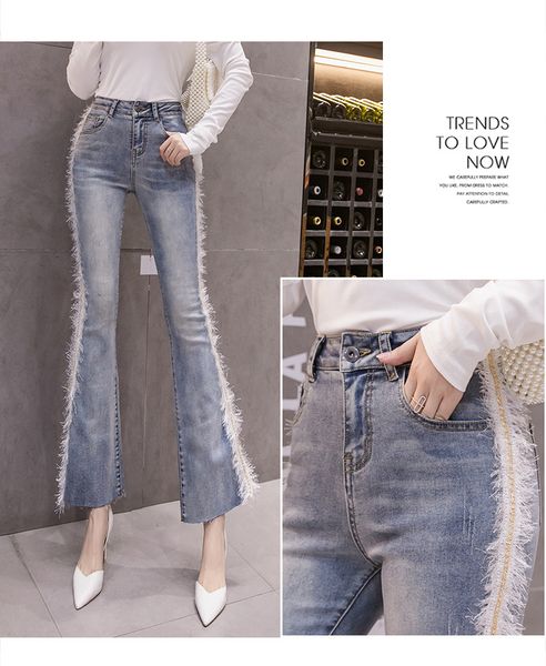 blue his trousers split micro flared trousers jeans are female
blue his trousers split micro flared trousers jeans are female