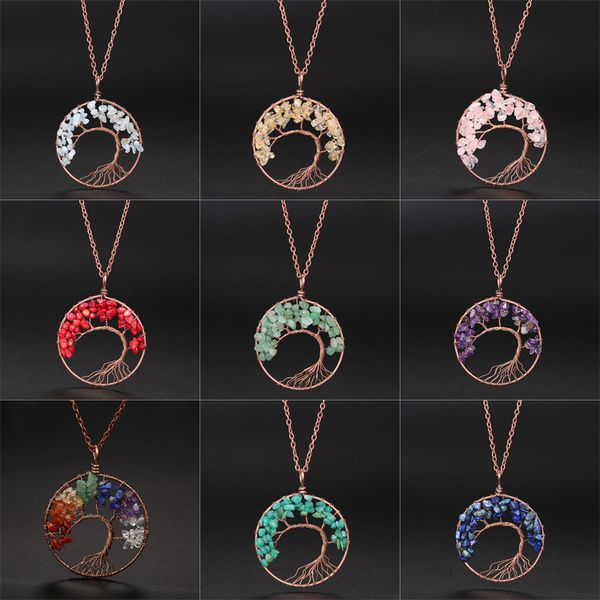 chakra tree of life necklaces natural stone crystal necklace quartz pendants jewelry women christmas gift ing, Silver
chakra tree of life necklaces natural stone crystal necklace quartz pendants jewelry women christmas gift ing, Silver