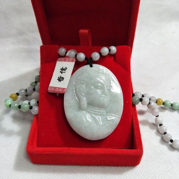 zheru jewelry pure natural jadeite light green buddha pendant tricolor jadeite bead necklace gift class a national certificate, Silver
zheru jewelry pure natural jadeite light green buddha pendant tricolor jadeite bead necklace gift class a national certificate, Silver