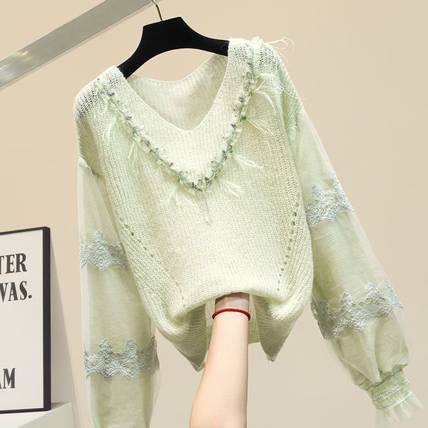 2019 autumn new knitted coat female long sleeves heavy industry chiffon splice sweater women loose outside knitting pullover, White;black
2019 autumn new knitted coat female long sleeves heavy industry chiffon splice sweater women loose outside knitting pullover, White;black