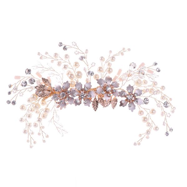 women's hair clips pearl rhinestone flower hair clips rhinestone pearl bridal headdress, Golden;white
women's hair clips pearl rhinestone flower hair clips rhinestone pearl bridal headdress, Golden;white