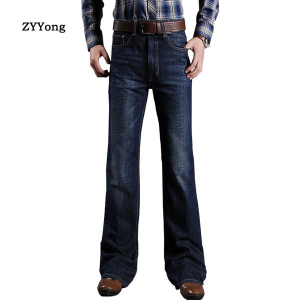 zyyong men's flared jeans, men's short-leg cut loose jeans, classic denim flared pants, elasticated trendy jeans, Blue
zyyong men's flared jeans, men's short-leg cut loose jeans, classic denim flared pants, elasticated trendy jeans, Blue