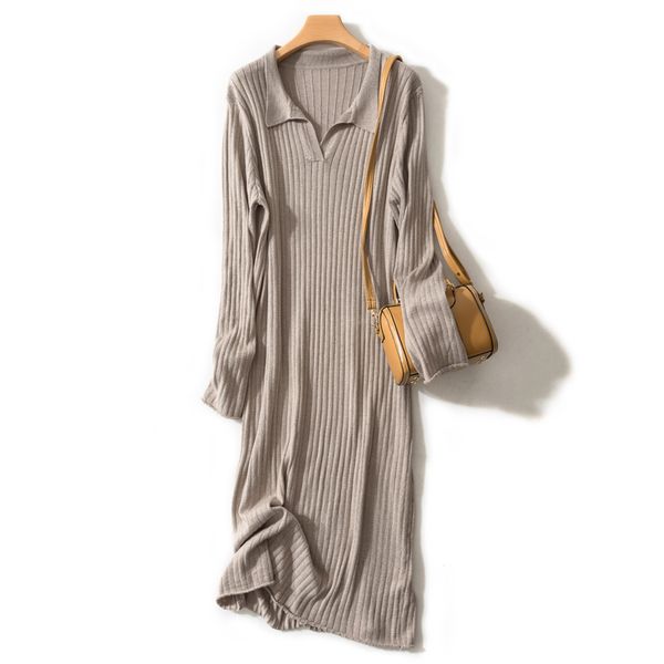 2019 high-end new cashmere blend long sweater dress women loose knitted wool dresses female fashion v-neck solid color pullovers, White;black
2019 high-end new cashmere blend long sweater dress women loose knitted wool dresses female fashion v-neck solid color pullovers, White;black