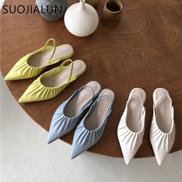suojialun women slingback flat sandals fashion macaron color elegant ladies dress shoes women pointed toe slip on mules slides, Black
suojialun women slingback flat sandals fashion macaron color elegant ladies dress shoes women pointed toe slip on mules slides, Black