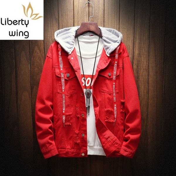 men's jackets spring hip hop loose fit ripped hole denim coat men high street single breasted hooded jacket m-3xl 2021 pink cowboy oute, Black;brown
men's jackets spring hip hop loose fit ripped hole denim coat men high street single breasted hooded jacket m-3xl 2021 pink cowboy oute, Black;brown