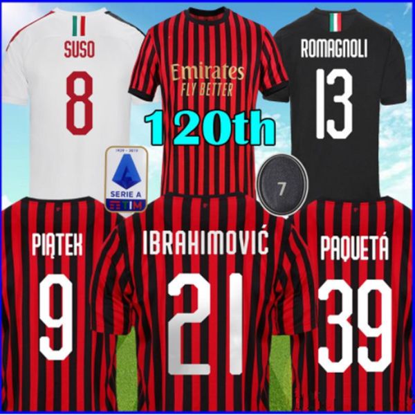 2019 2020 ibrahimovic ac soccer jersey 120 years milan piatek suso shirt 19 20 r.leao romagnoli paqueta football uniform, Black;yellow
2019 2020 ibrahimovic ac soccer jersey 120 years milan piatek suso shirt 19 20 r.leao romagnoli paqueta football uniform, Black;yellow