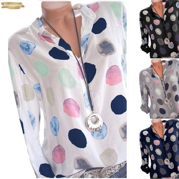 size blouses womens plus blusas dot printed long sleeve ladies office shirts spring summer v neck blouse and, White
size blouses womens plus blusas dot printed long sleeve ladies office shirts spring summer v neck blouse and, White