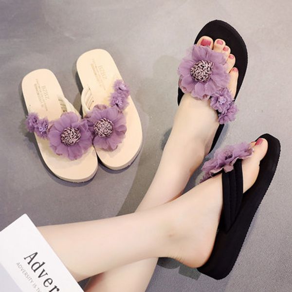 new fashion sweet flat sandals and slippers women's summer fashion wear wild thick bottom flip-flops non-slip beach slippers, Black
new fashion sweet flat sandals and slippers women's summer fashion wear wild thick bottom flip-flops non-slip beach slippers, Black