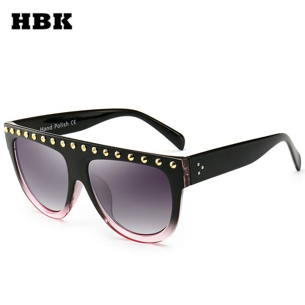 hbk woman flat oversized sunglasses improve version rivets cat eye sunglasses designer eyewear for female sol, White;black
hbk woman flat oversized sunglasses improve version rivets cat eye sunglasses designer eyewear for female sol, White;black