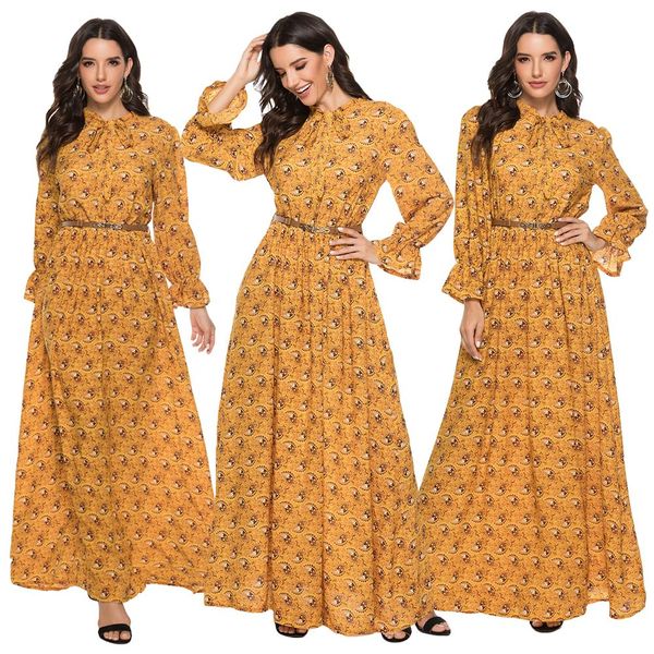 fashion women floral printed flare sleeve maxi dress casual belt evening party dresses 2019 bowknot long sleeve a-line dresses, Red
fashion women floral printed flare sleeve maxi dress casual belt evening party dresses 2019 bowknot long sleeve a-line dresses, Red