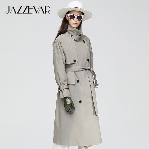 jazzevar2019 new arrival autumn trench coat women khaki color long cotton outwear loose clothing with belt fashion coat 9019, Tan;black
jazzevar2019 new arrival autumn trench coat women khaki color long cotton outwear loose clothing with belt fashion coat 9019, Tan;black