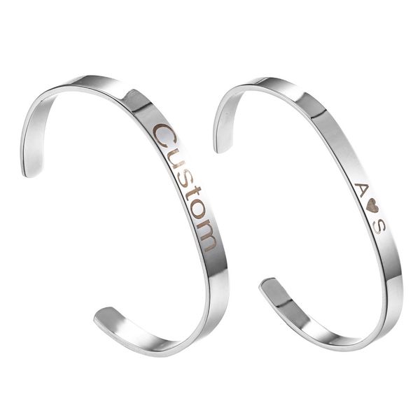 stainless steel bracelets charm bracelets engrave bracelet customize jewelry for couples women men beat special gift, Black
stainless steel bracelets charm bracelets engrave bracelet customize jewelry for couples women men beat special gift, Black