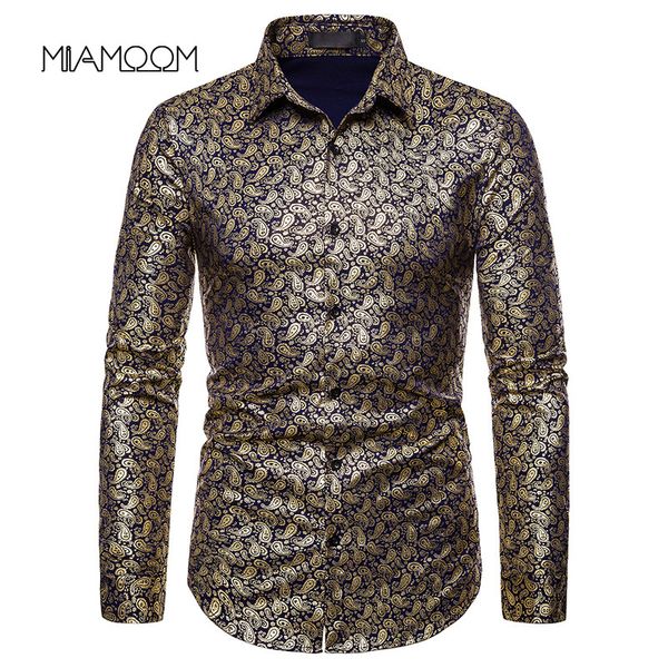 miamoom men's long sleeve shirt with lapel cashew floral gold print men shirts streetwear, White;black
miamoom men's long sleeve shirt with lapel cashew floral gold print men shirts streetwear, White;black