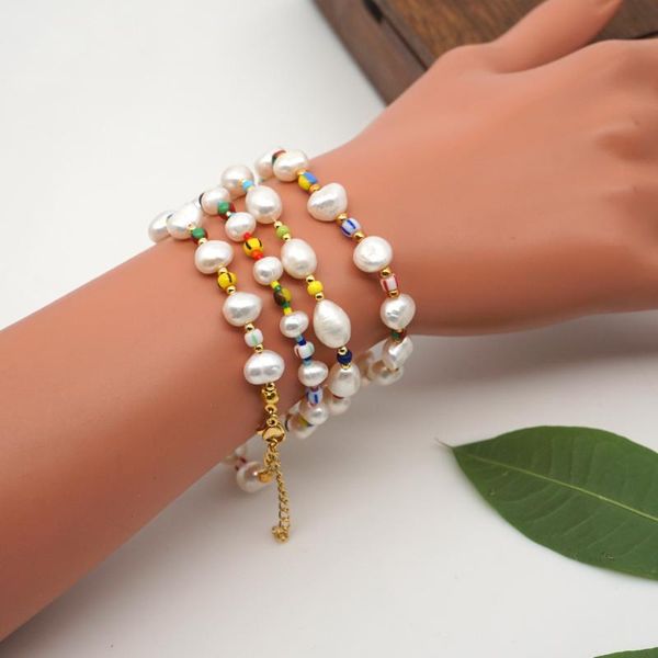 baroque freshwater pearl bracelet for women miyuki beads bracelets pulseras mujer 2020 new bohemian beach colorful jewelry gift, Golden;silver
baroque freshwater pearl bracelet for women miyuki beads bracelets pulseras mujer 2020 new bohemian beach colorful jewelry gift, Golden;silver