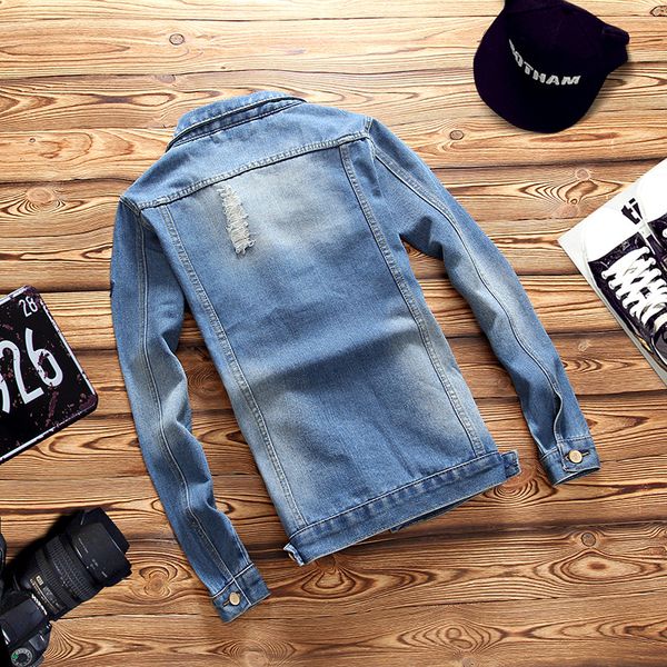 spring and autumn new style men's denim jacket slim fit cowboy clothes men's korean-style outerwear wear, Black;brown
spring and autumn new style men's denim jacket slim fit cowboy clothes men's korean-style outerwear wear, Black;brown