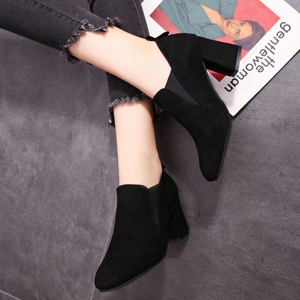 2020 autumn winter new style with fine pointed high heels boots boots leather women's spring tenis feminino u22-11, Black
2020 autumn winter new style with fine pointed high heels boots boots leather women's spring tenis feminino u22-11, Black
