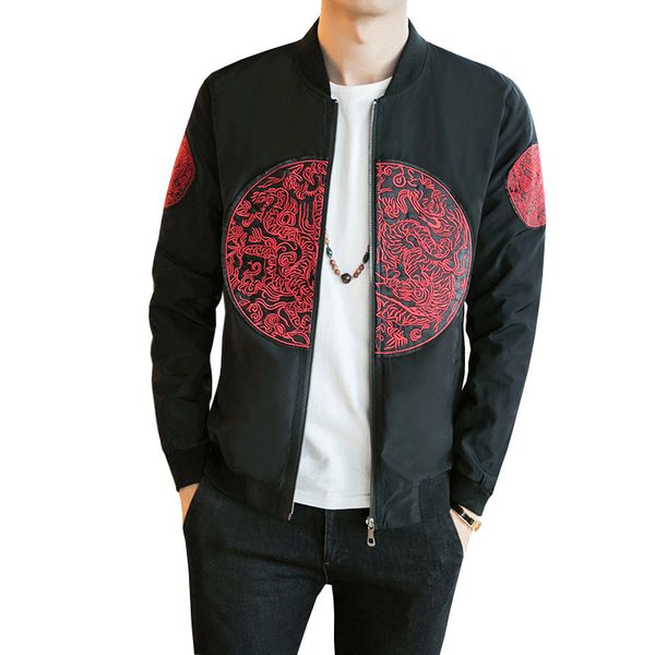 men vintage autumn dragon embroidery jacket mens loose streetwear jackets male chinese style buckle clothes plus size, Black;brown
men vintage autumn dragon embroidery jacket mens loose streetwear jackets male chinese style buckle clothes plus size, Black;brown