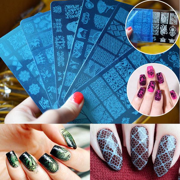 10 design beautiful diy stencil nail art image stamp stamping plate manicure template tool, Black
10 design beautiful diy stencil nail art image stamp stamping plate manicure template tool, Black